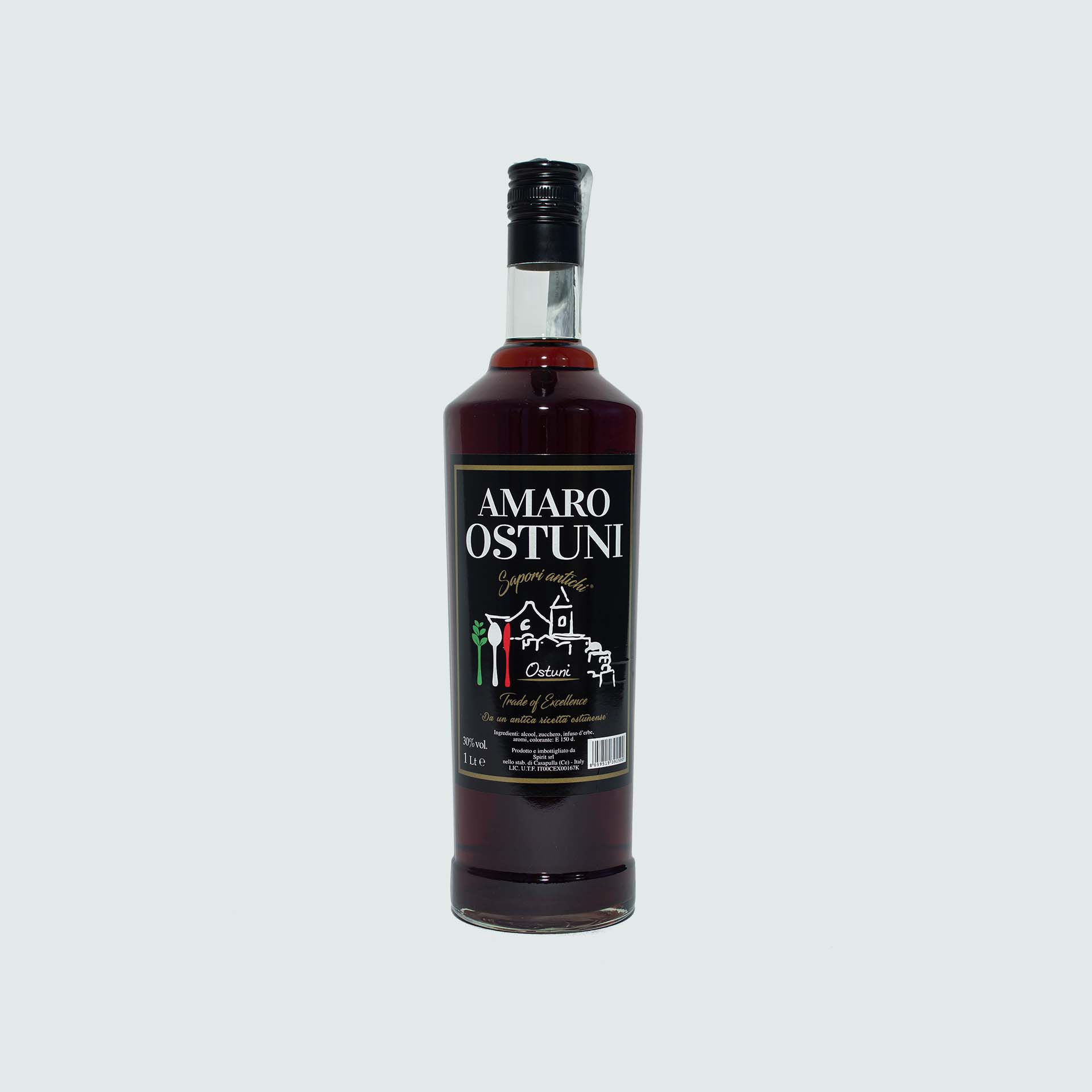 Amaro Ostuni da un litro Bottiglia di amaro Ostuni da un litro