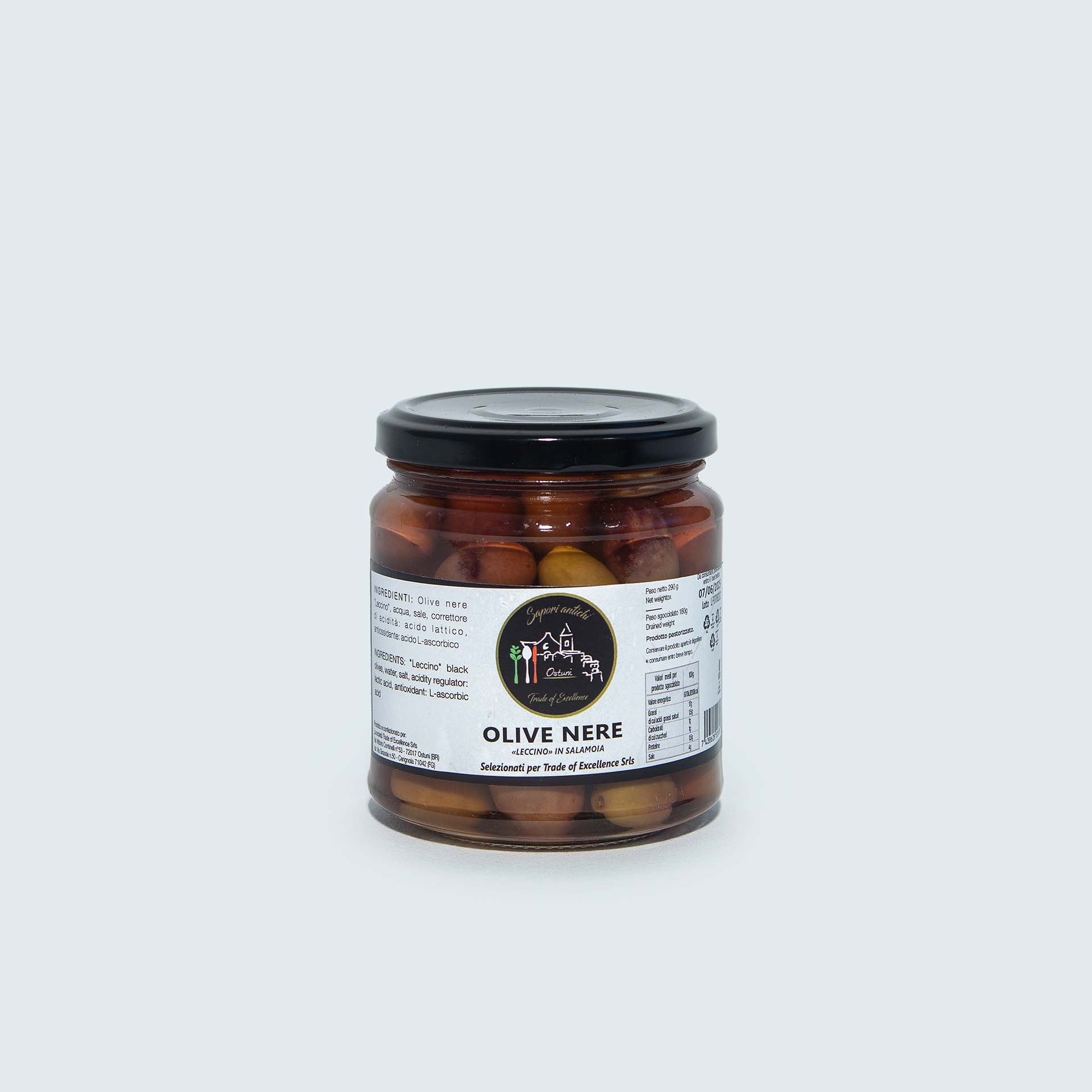 Olive Leccino da 290g Vasetto di olive Leccino da 290g