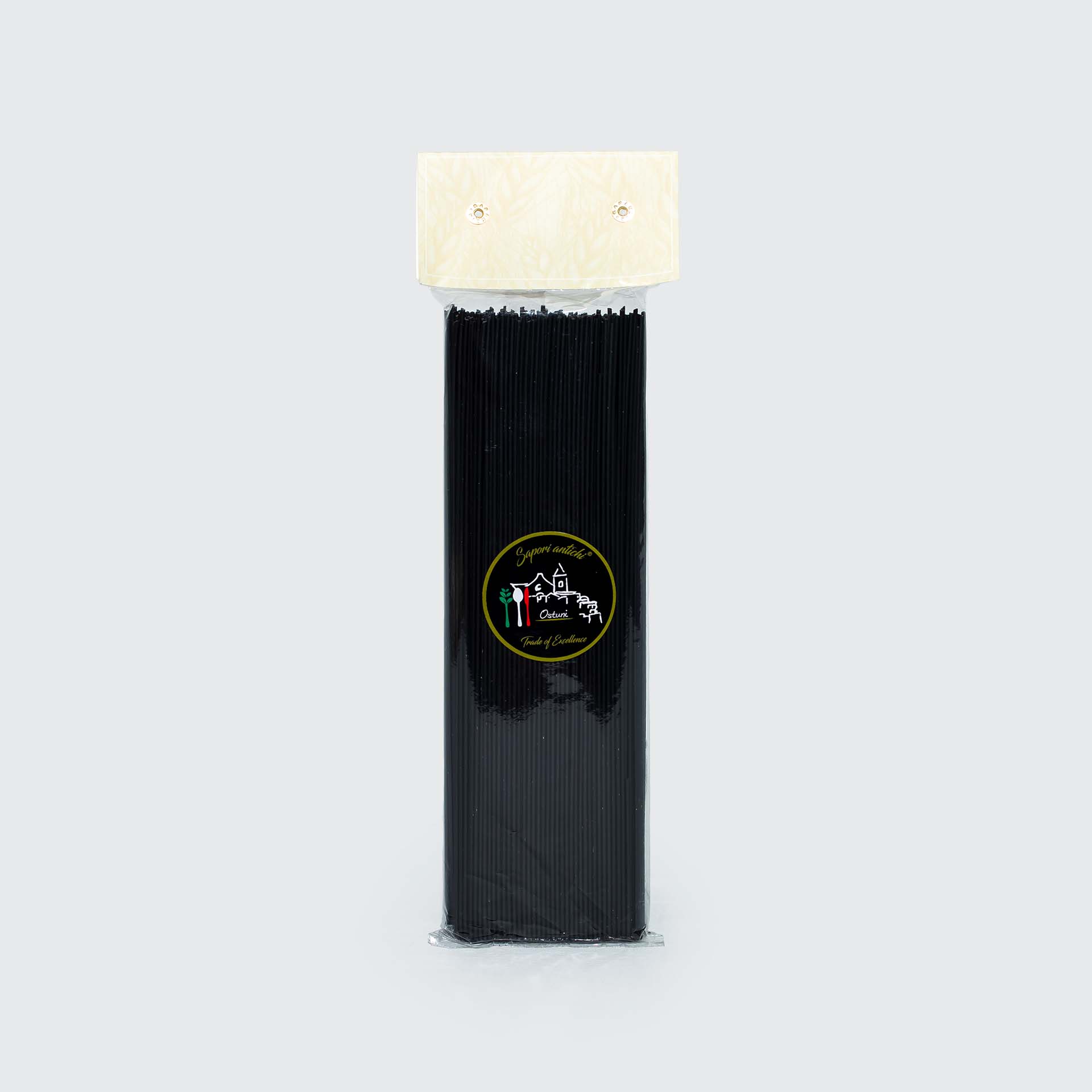 Spaghetti al nero di seppia Confezione di spaghetti al nero di seppia