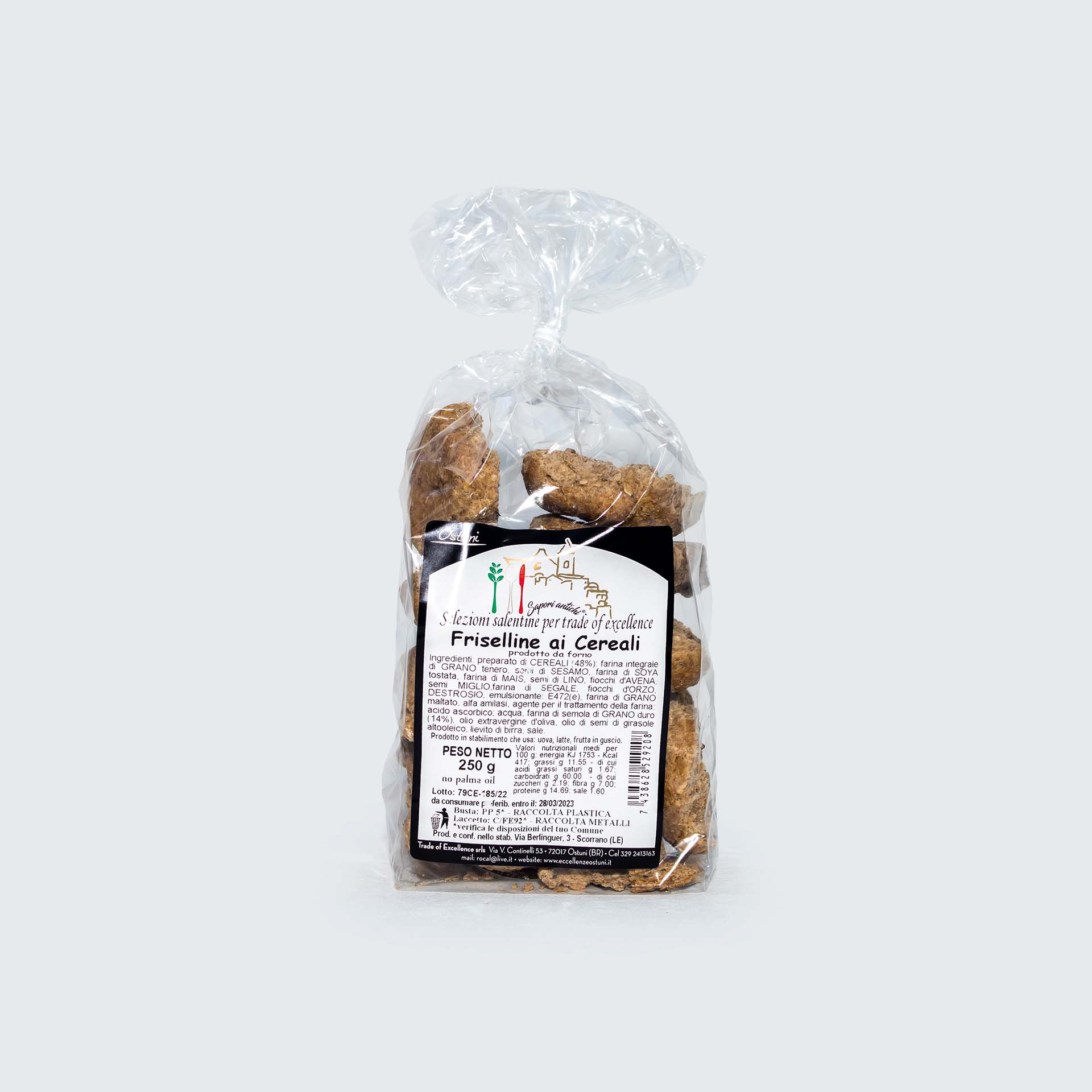Friselline ai cereali Confezione di friselline ai cereali
