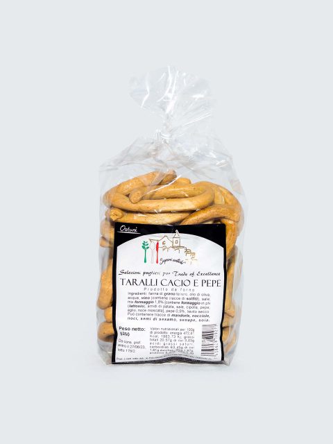 Confezione di taralli cacio e pepe