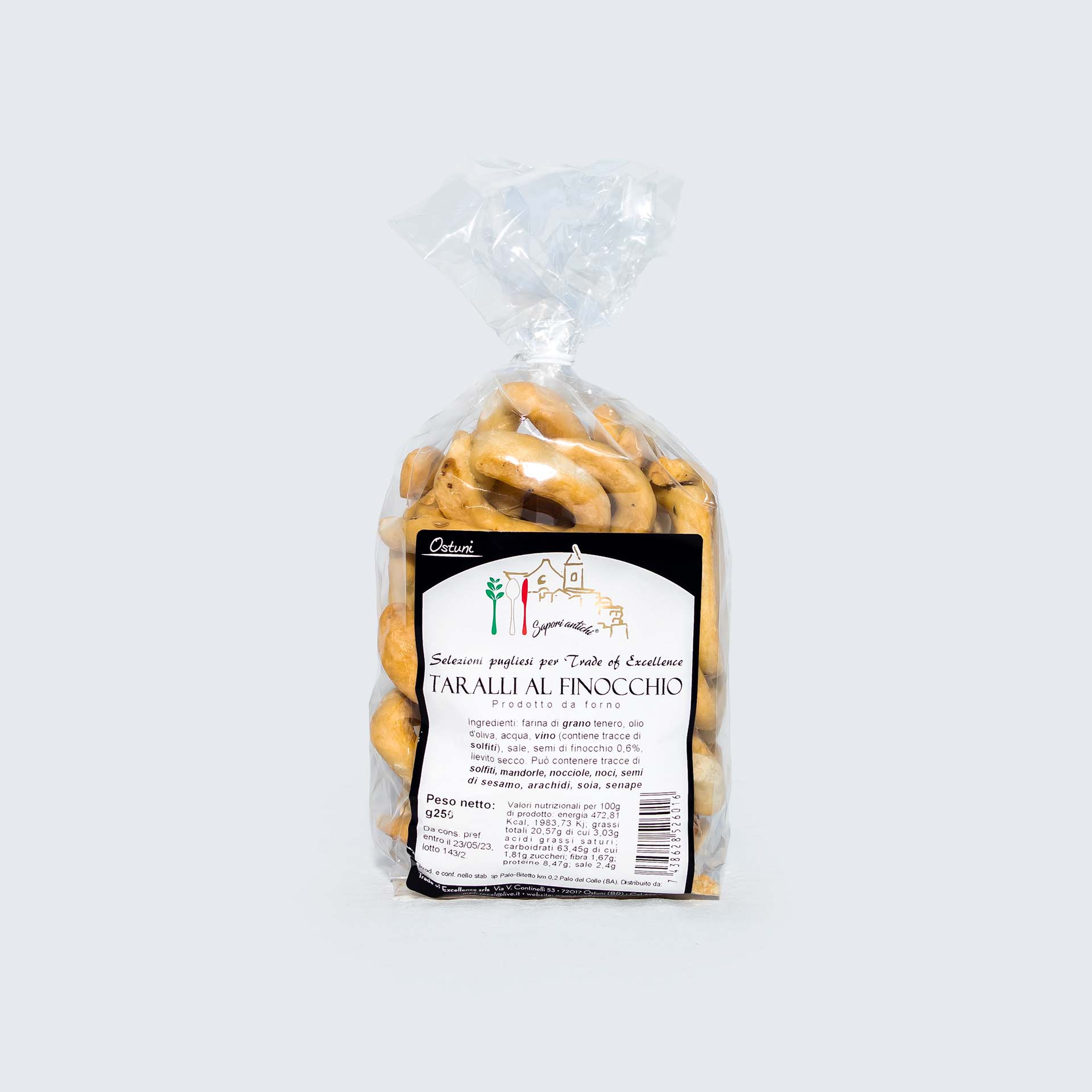 Taralli al finocchio Confezione di taralli al finocchio