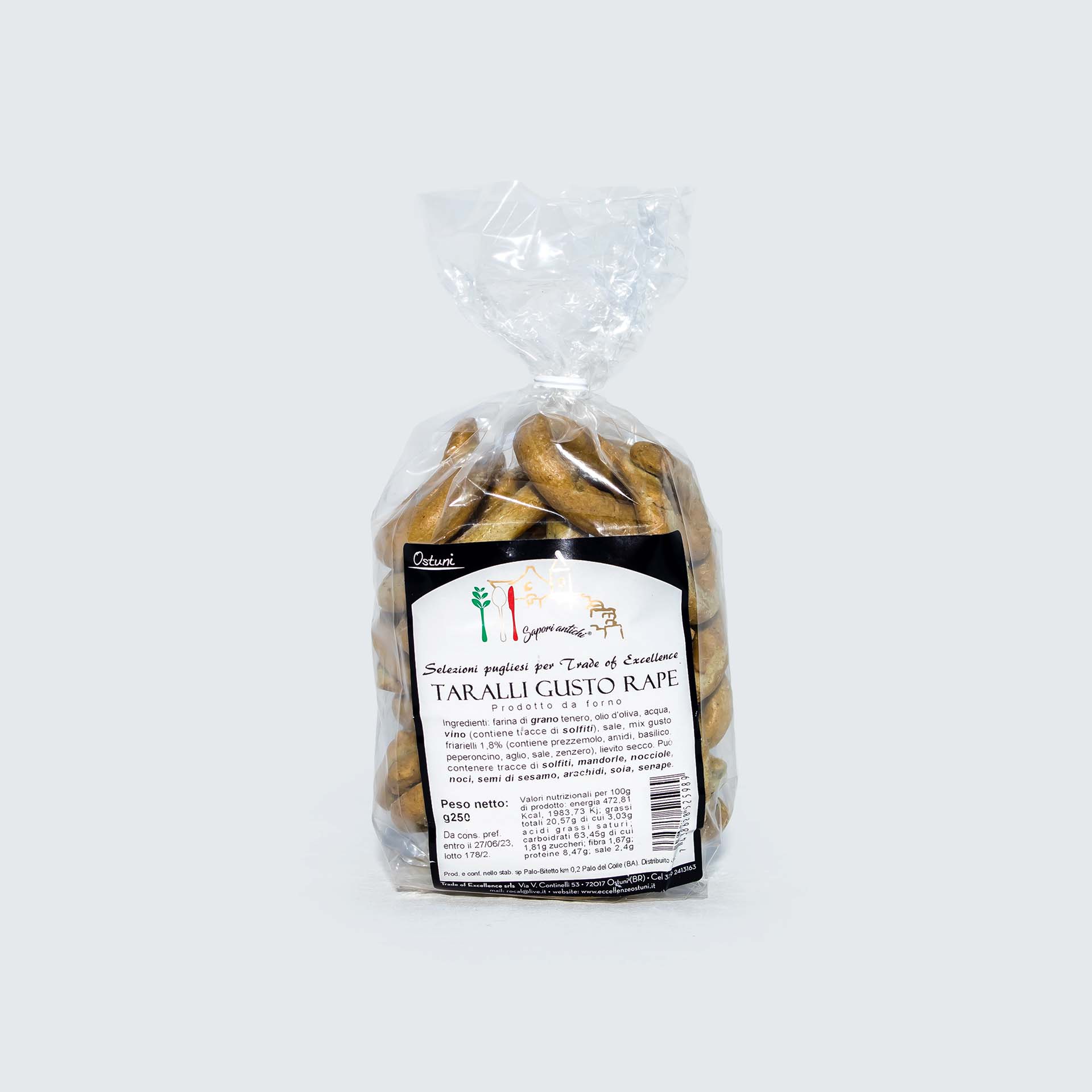 Taralli alle rape Confezione di taralli alle rape