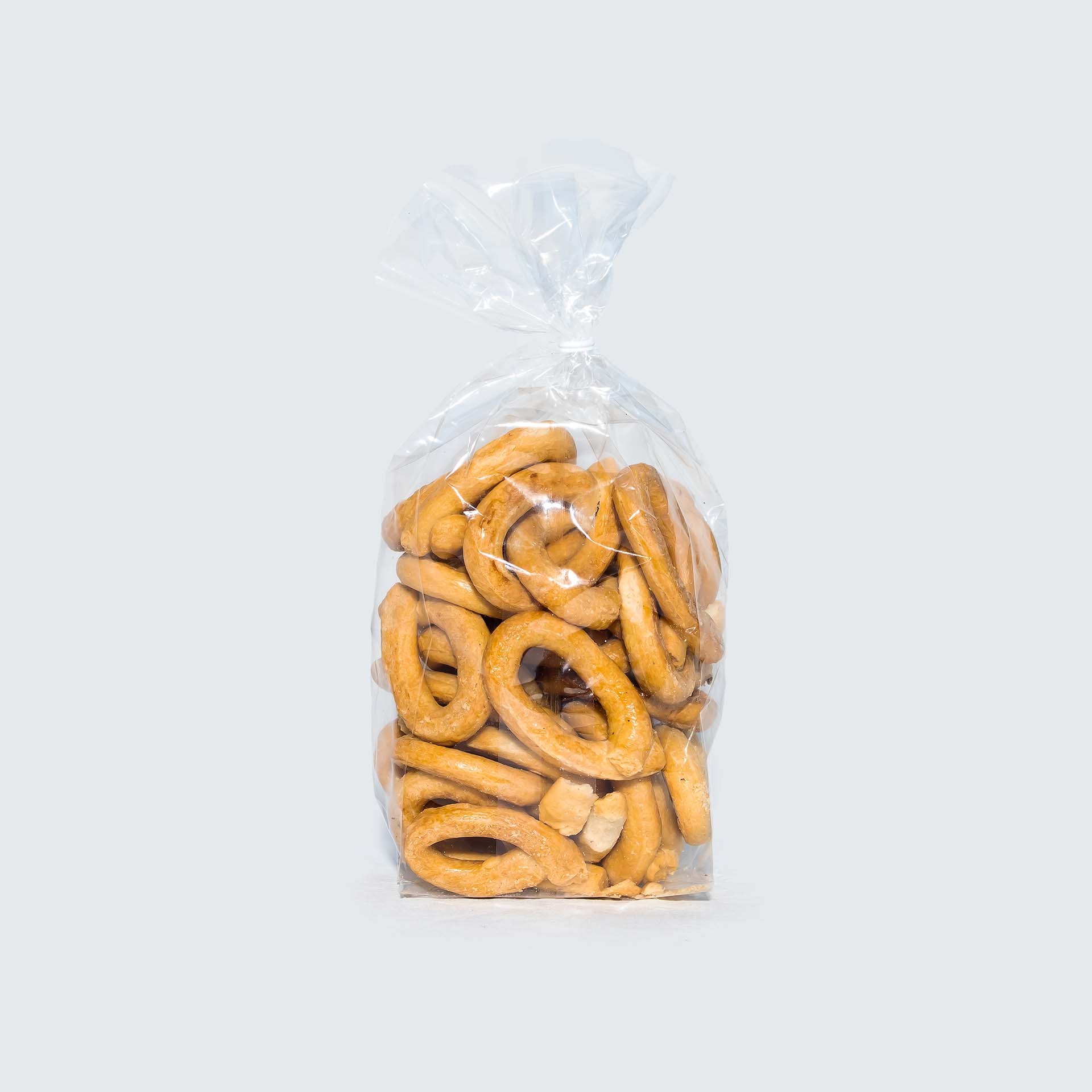 Taralli vista posteriore Confezione di taralli vista posteriore